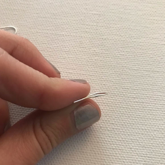 Sterling Silver 925 Art Glass Green Wine Red Heart Dangle Earrings - Picture 3 of 3